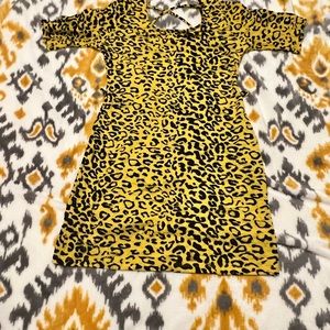 Yellow Leopard Dress